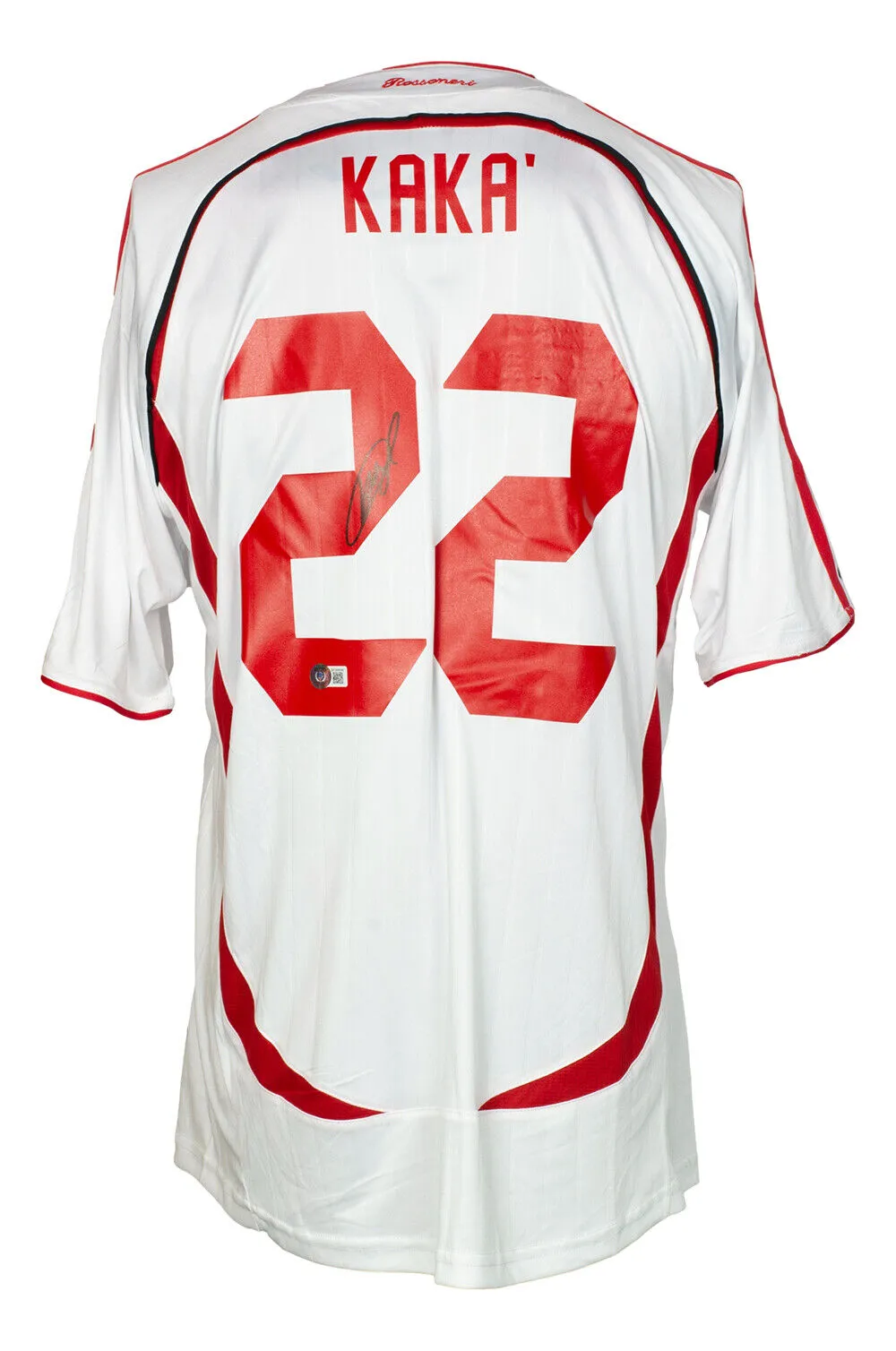 Kaka Signed A.C. Milian Adidas Soccer Jersey BAS