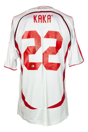 Kaka Signed A.C. Milian Adidas Soccer Jersey BAS