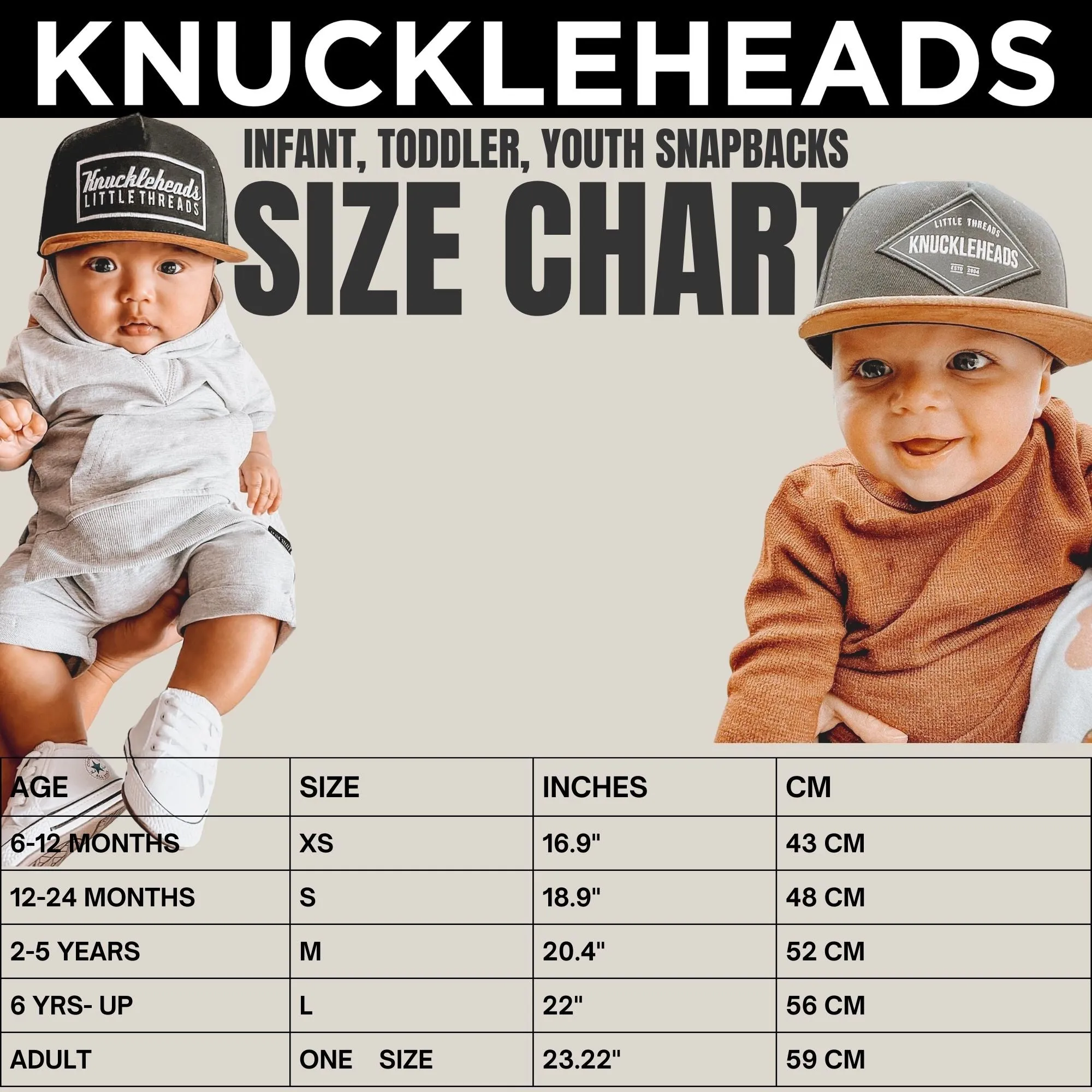 Knuckleheads  Infant Snapbacks Earth Tone Bundle