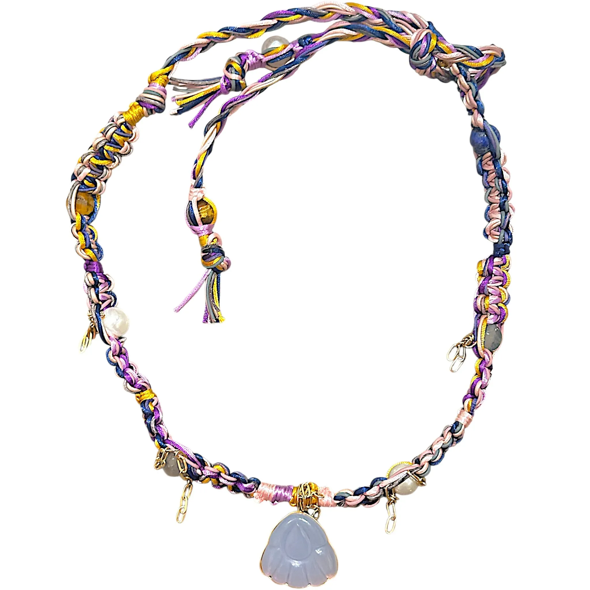 LAVENDER DREAM SEASHELL ROCKSTAR NECKLACE