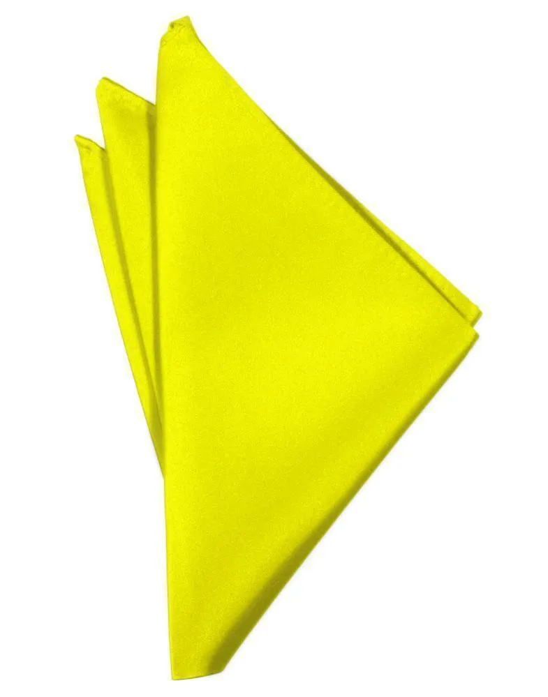 Lemon Luxury Satin Pocket Square