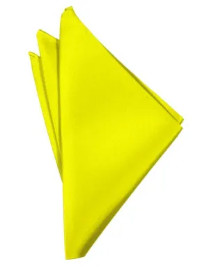 Lemon Luxury Satin Pocket Square