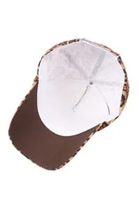 Leopard Print Fashion Cap Brown - Pack of 6