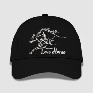 Love Horse Embroidered Baseball Caps