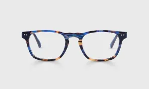 Old Sport Color 50 - Blue and Brown Tortoise Front and Temples