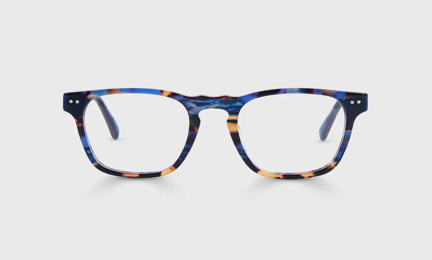 Old Sport Color 50 - Blue and Brown Tortoise Front and Temples