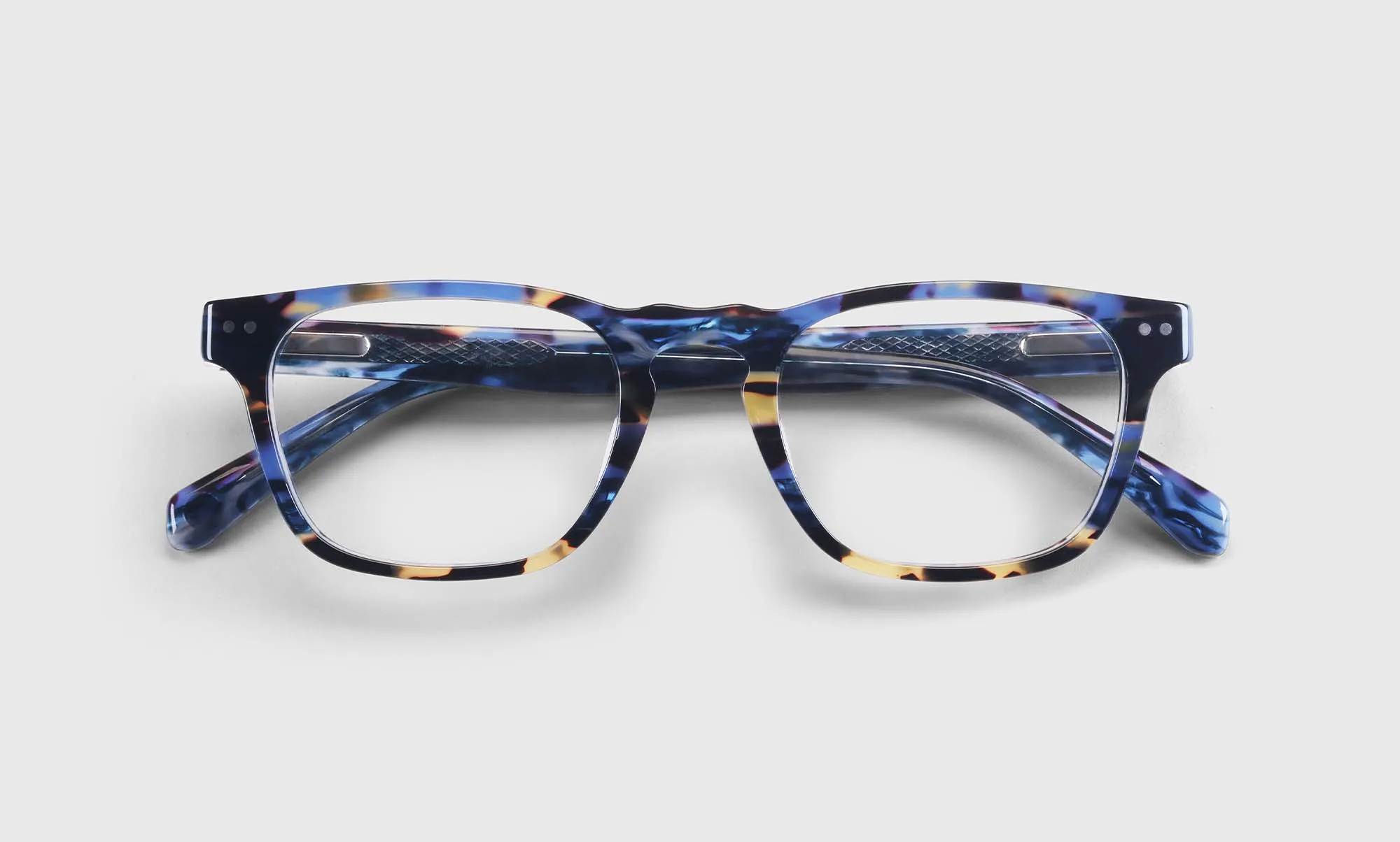 Old Sport Color 50 - Blue and Brown Tortoise Front and Temples