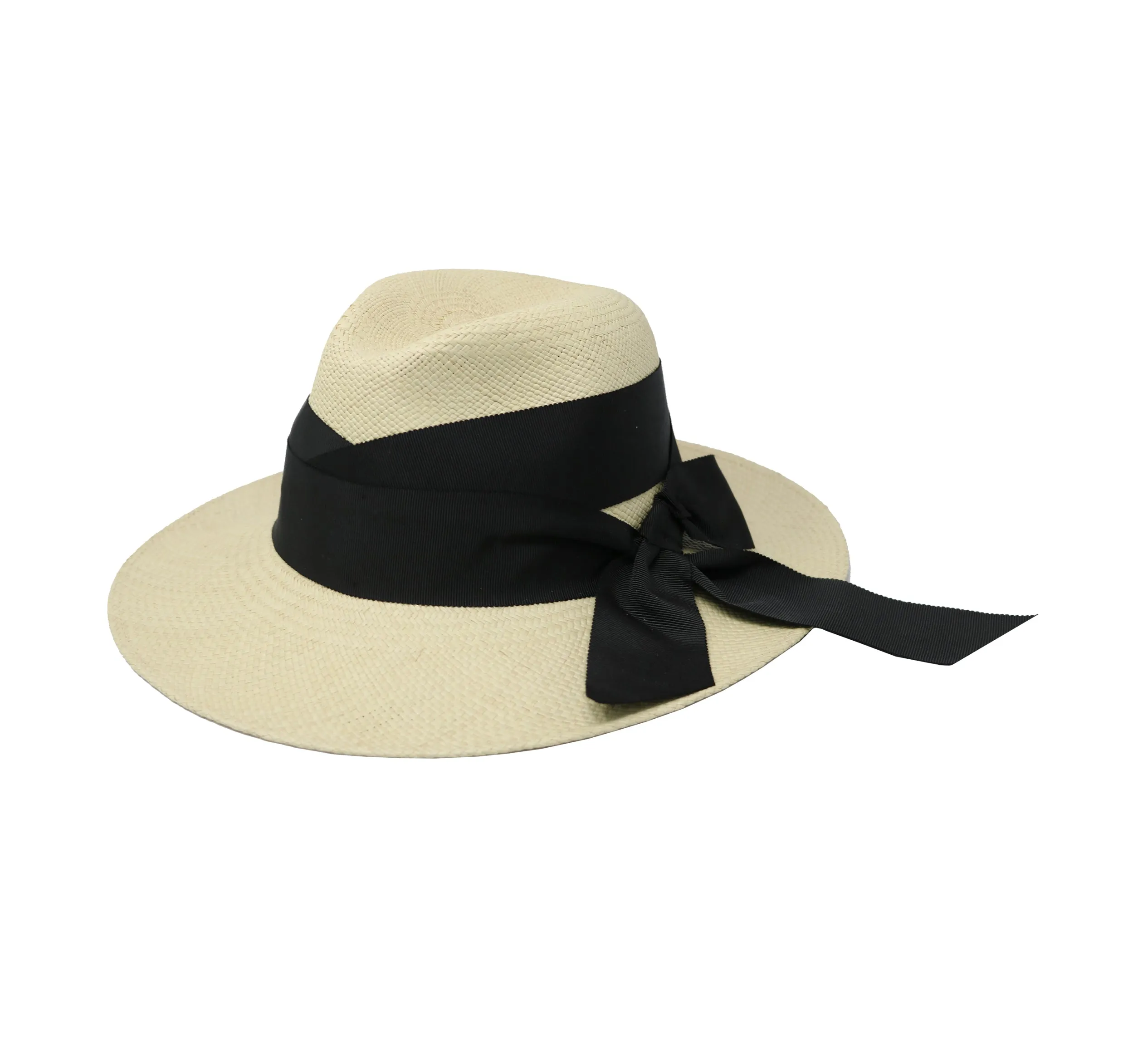 Panama Hat Double Twist With Bow Band