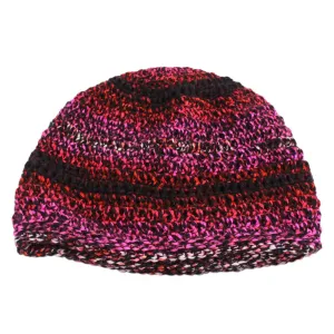 Pink and Red Crochet Beanie Hat Medium/Large - JMCH15