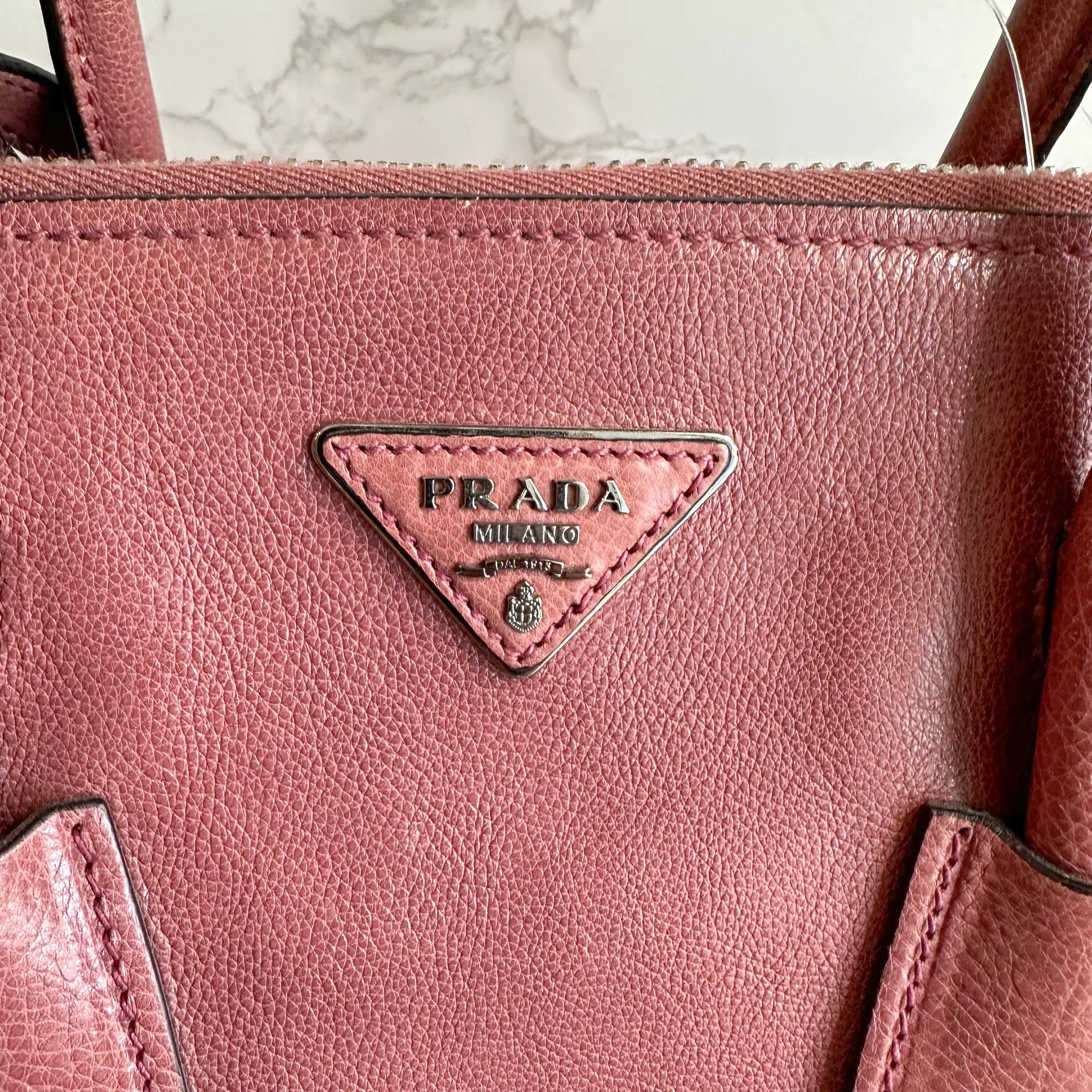 Prada Glace Twin Pocket Tote