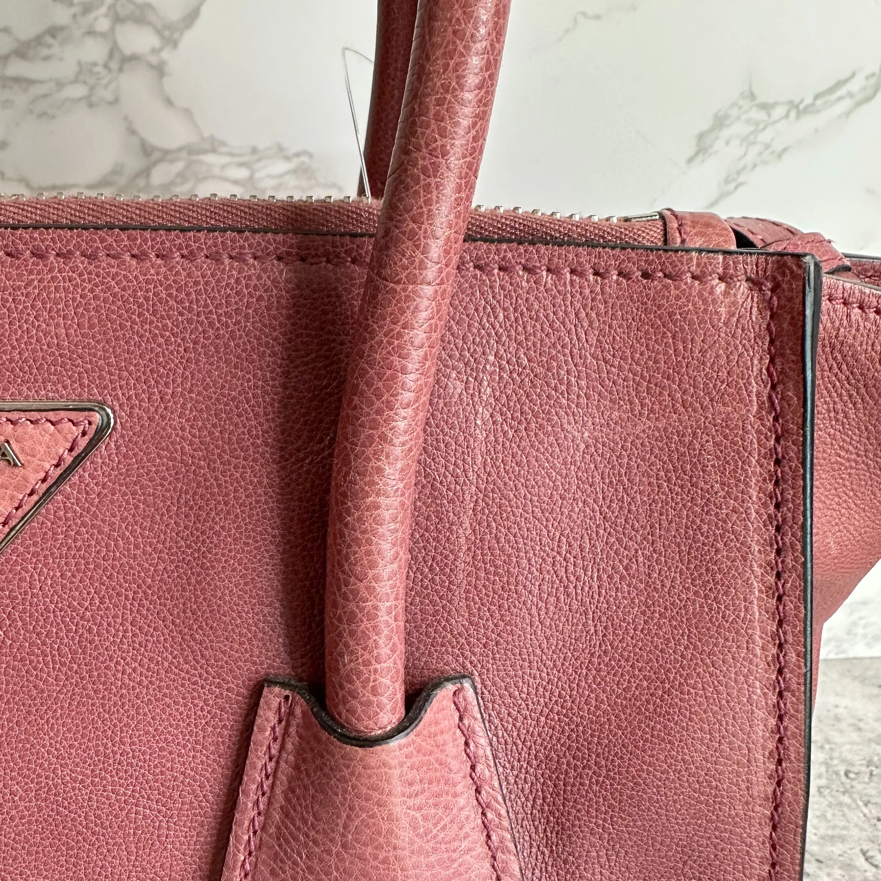 Prada Glace Twin Pocket Tote