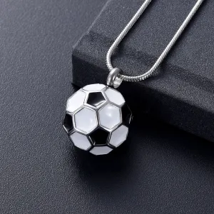 Soccer Ball Cremation Necklace