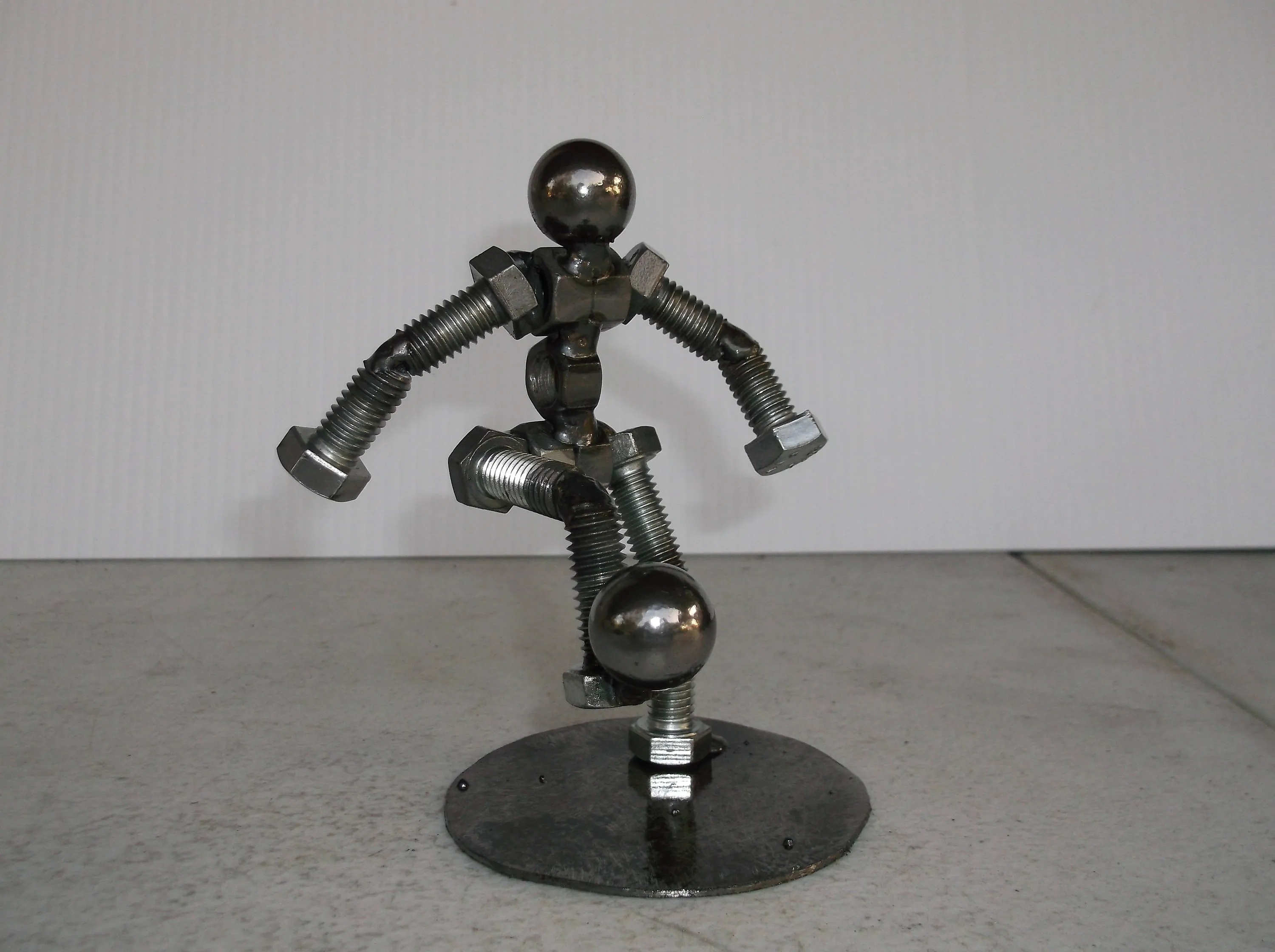 Soccer Player, Metal Bolt Figurine, Miniature Sports Player, Athlete