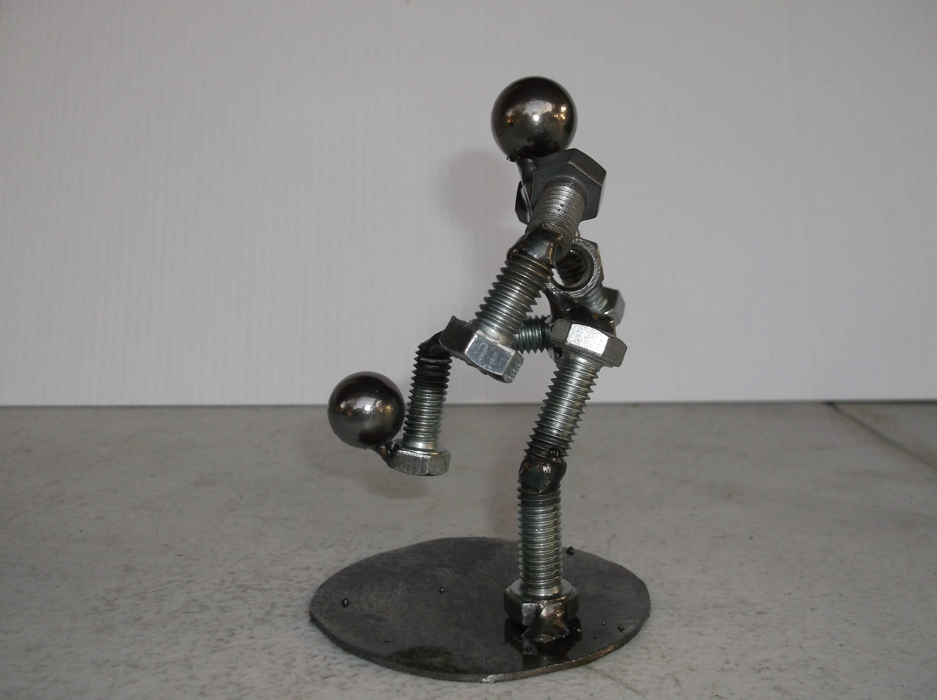 Soccer Player, Metal Bolt Figurine, Miniature Sports Player, Athlete