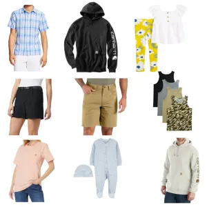 👚Stylish & Practical Clothing Manifested Lot #4937 -Carhartt, Izod, Carter's & more (60 units)