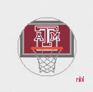 Texas A and M Basketball Net Needlepoint Canvas