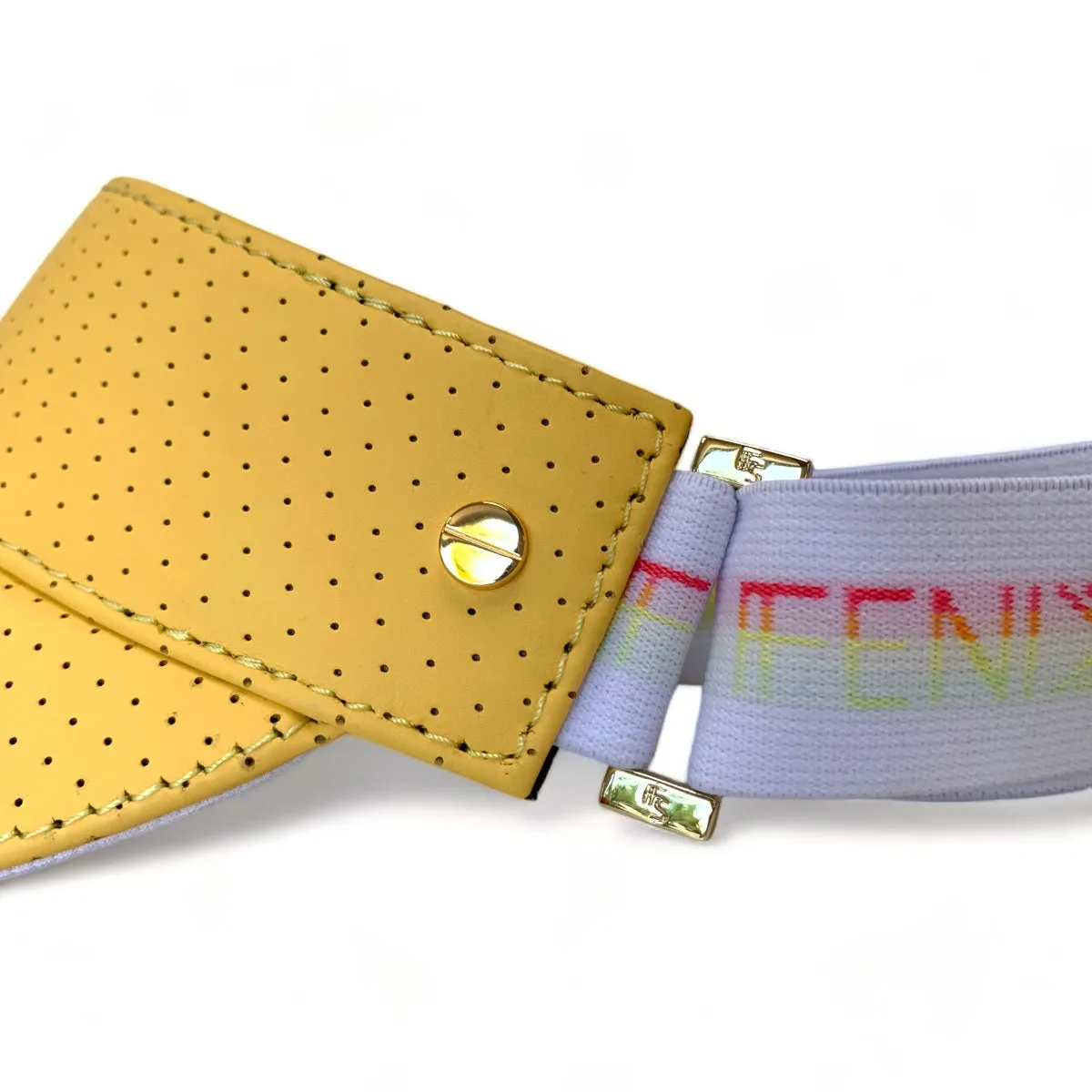 The Leather Visor - Pineapple Sorbet & Gold
