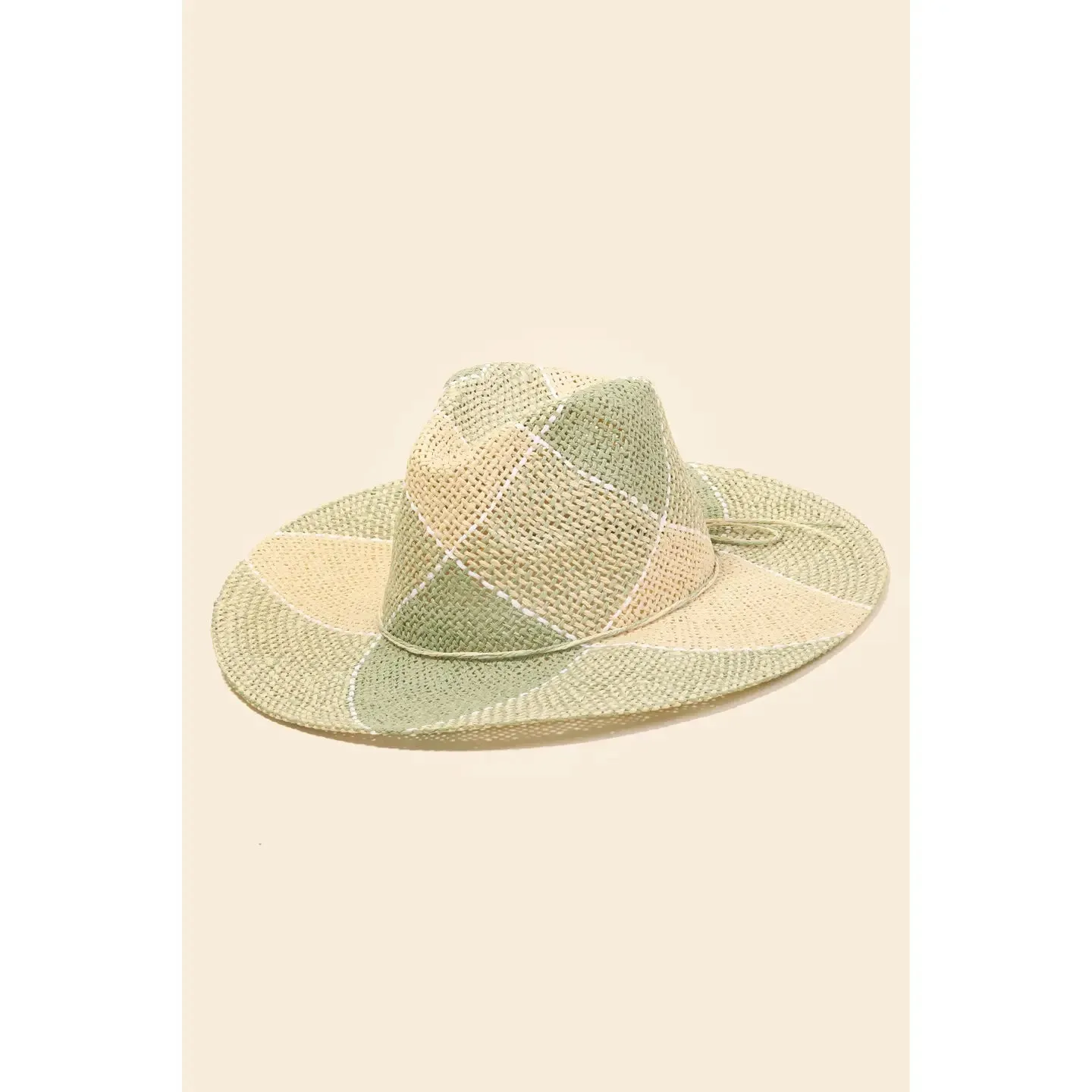 TWO TONE STRAW BRAID HAT // 3 COLORS
