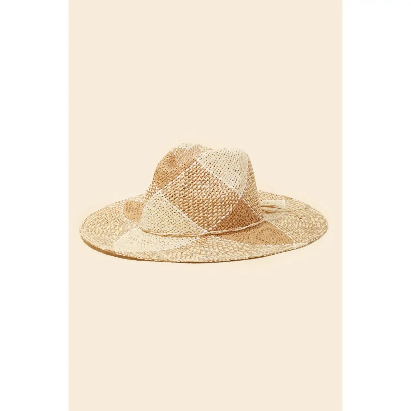 TWO TONE STRAW BRAID HAT // 3 COLORS