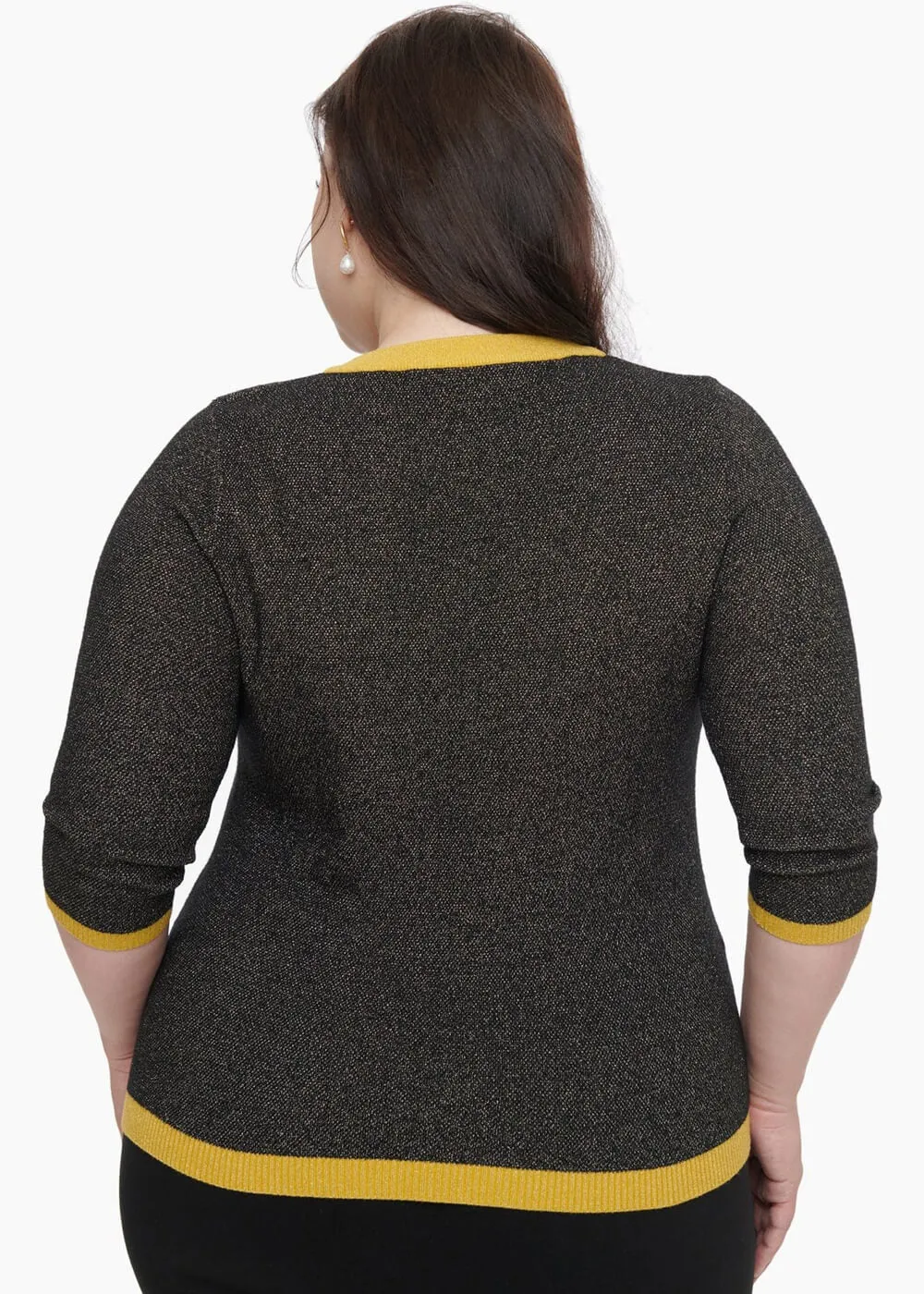 Unique Vintage Bookworm Peacock 40's Cardigan Black Gold