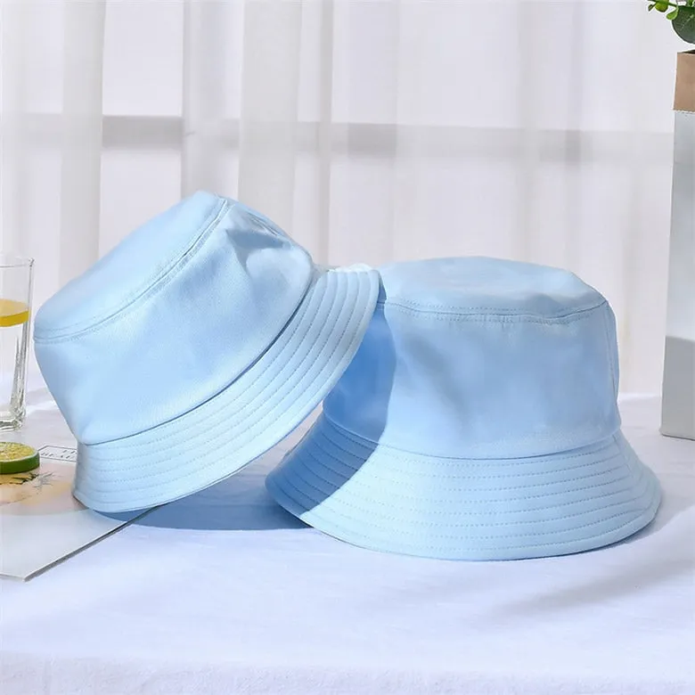 Unisex Cotton Bucket Hats  Summer Sunscreen Panama  Outdoor Fisherman Hat