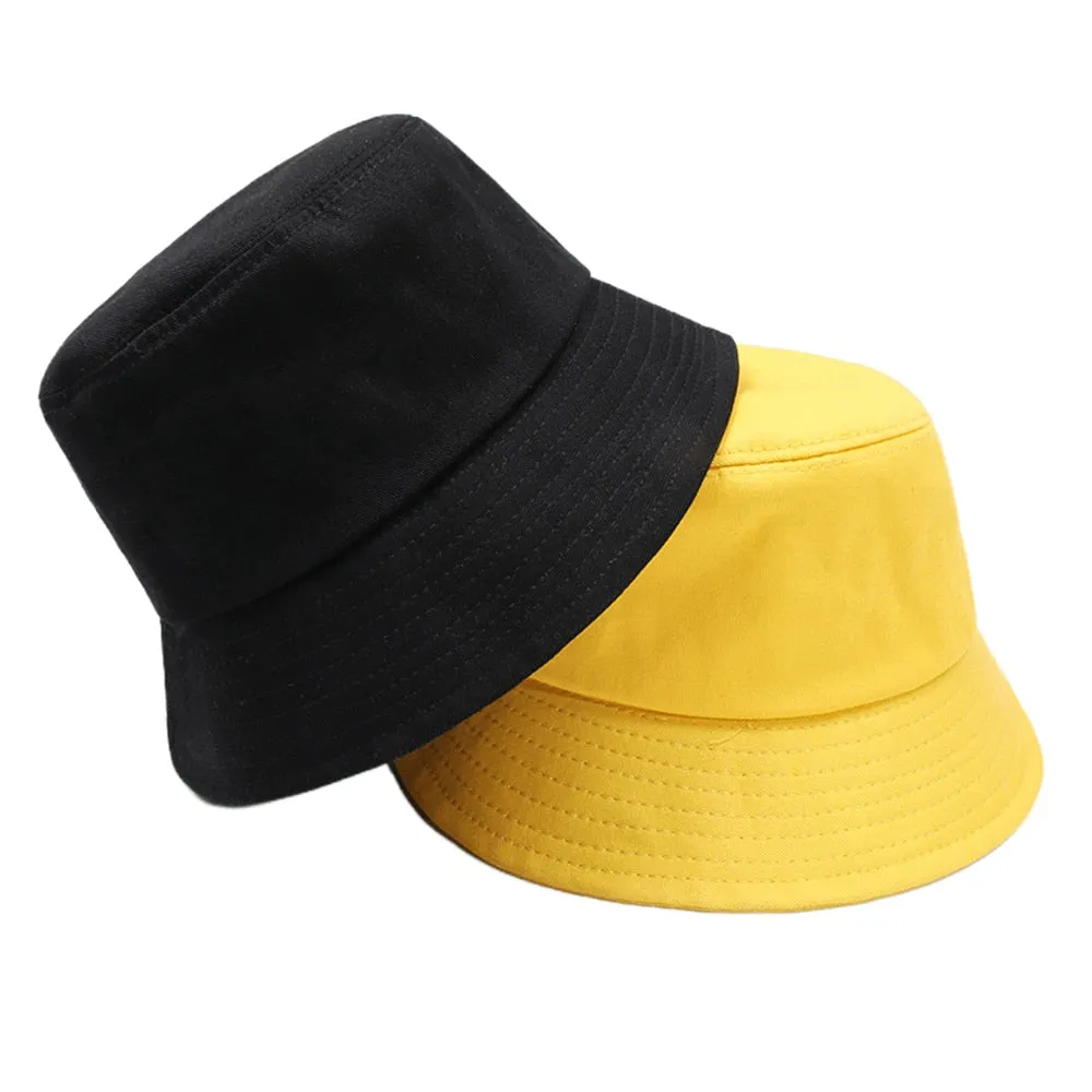 Unisex Cotton Bucket Hats  Summer Sunscreen Panama  Outdoor Fisherman Hat