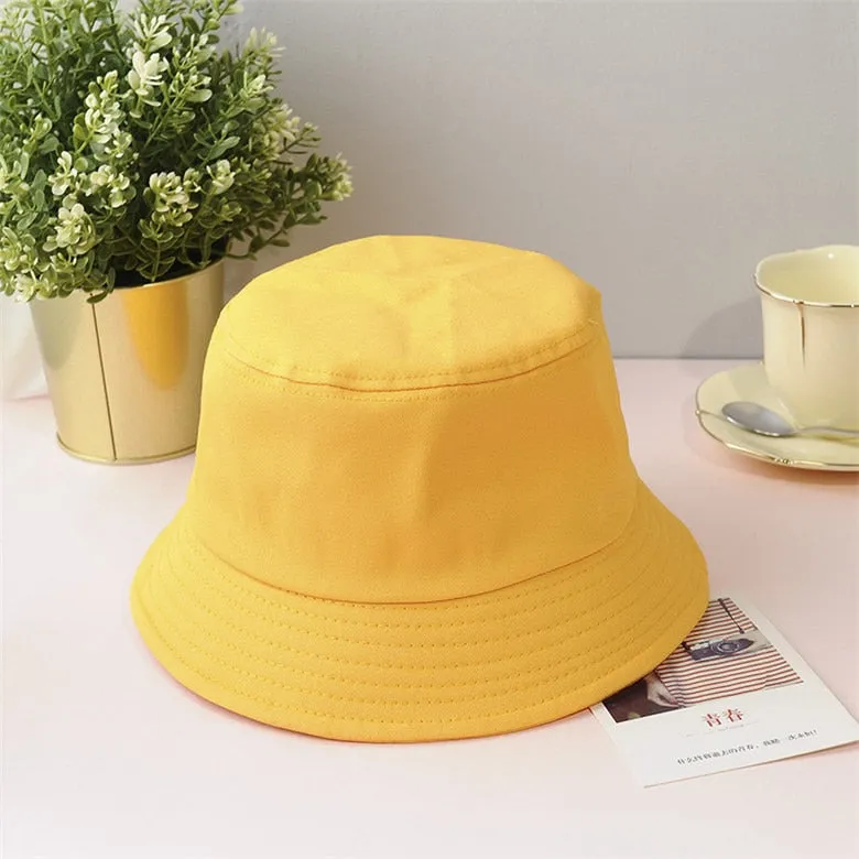 Unisex Cotton Bucket Hats  Summer Sunscreen Panama  Outdoor Fisherman Hat