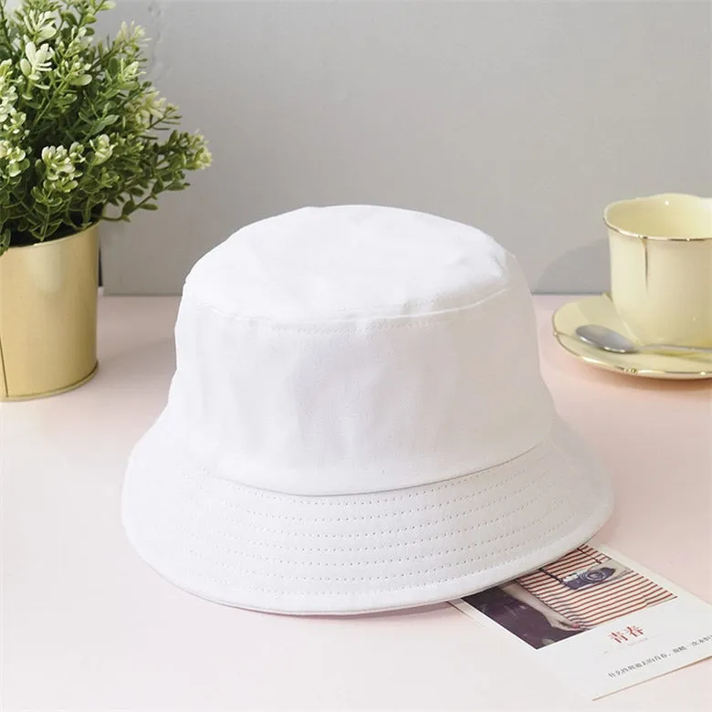 Unisex Cotton Bucket Hats  Summer Sunscreen Panama  Outdoor Fisherman Hat