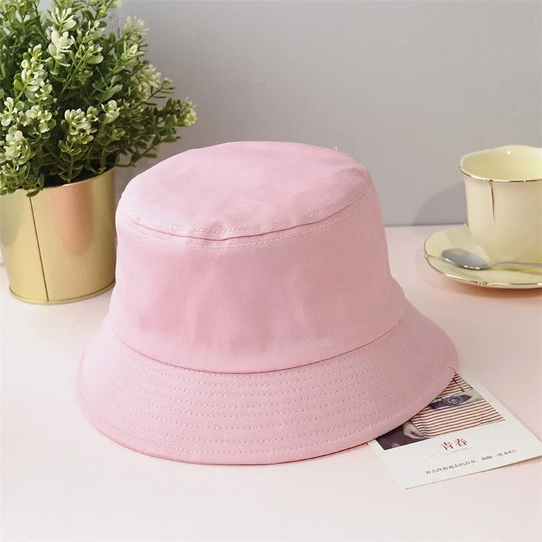 Unisex Cotton Bucket Hats  Summer Sunscreen Panama  Outdoor Fisherman Hat