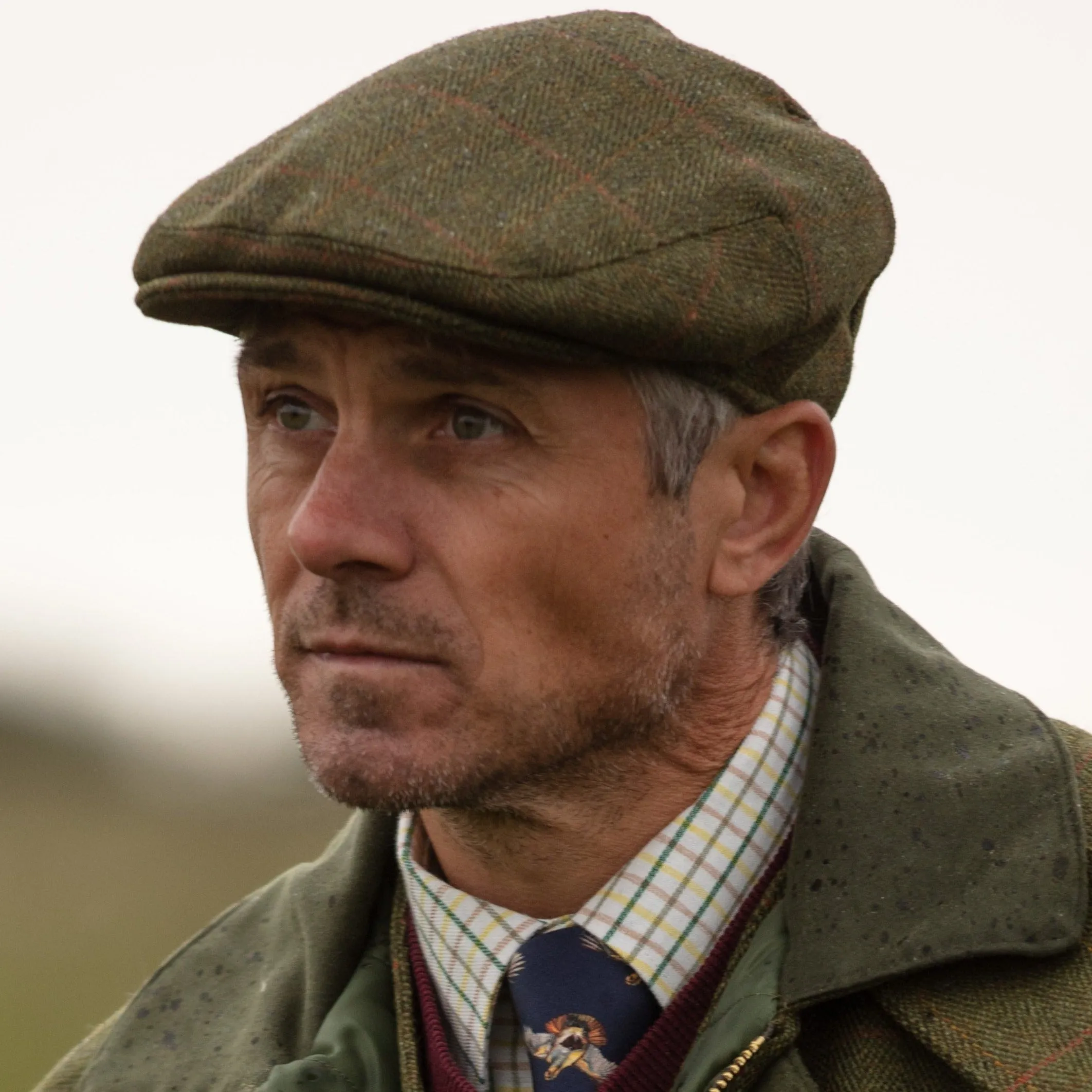 Unisex Dark sage Tweed Cap