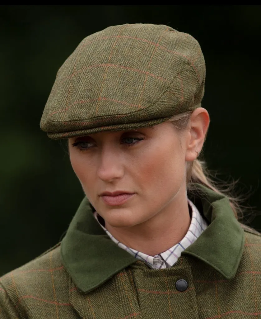 Unisex Dark sage Tweed Cap