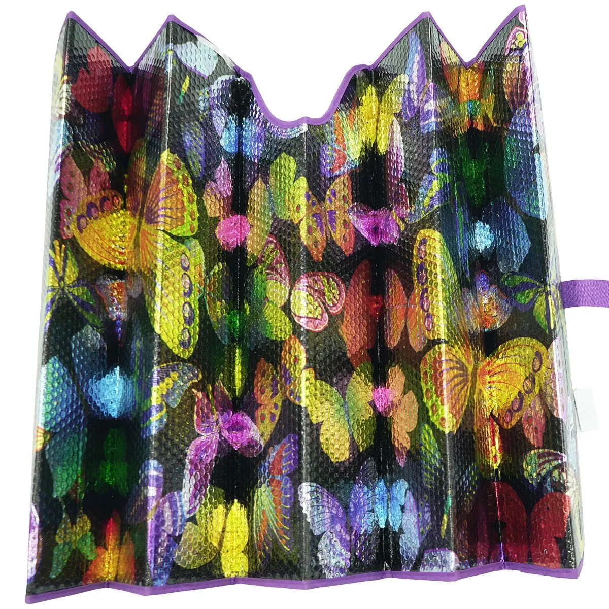 Universal Sun Shade Sedan SUV Hatchback Liftback Purple Butterfly 63'' x 28.5''