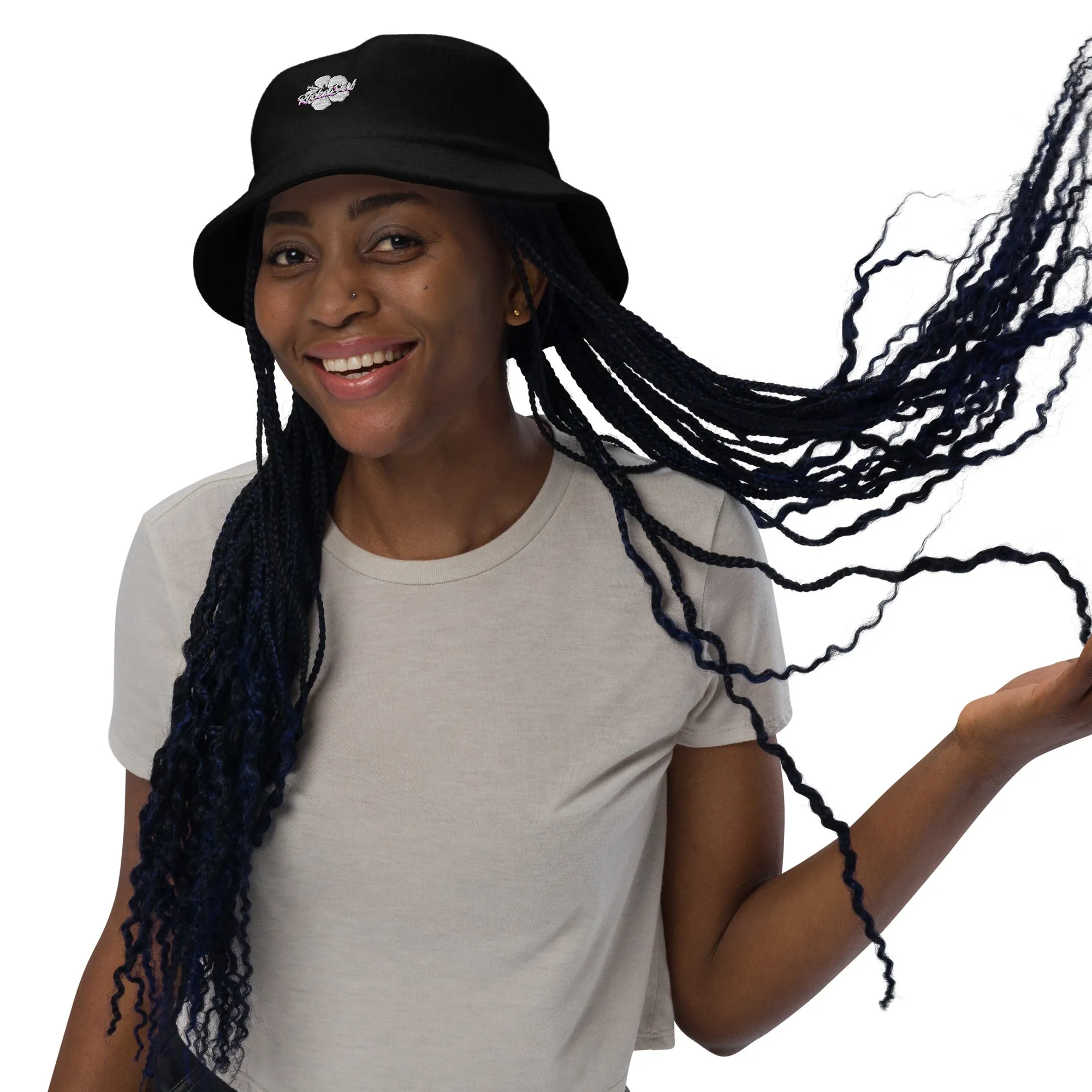 Unstructured terry cloth bucket hat - Flower logo
