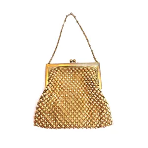 Vintage 1920s Purse Handbag Art Deco Whiting Davis Gold Beads