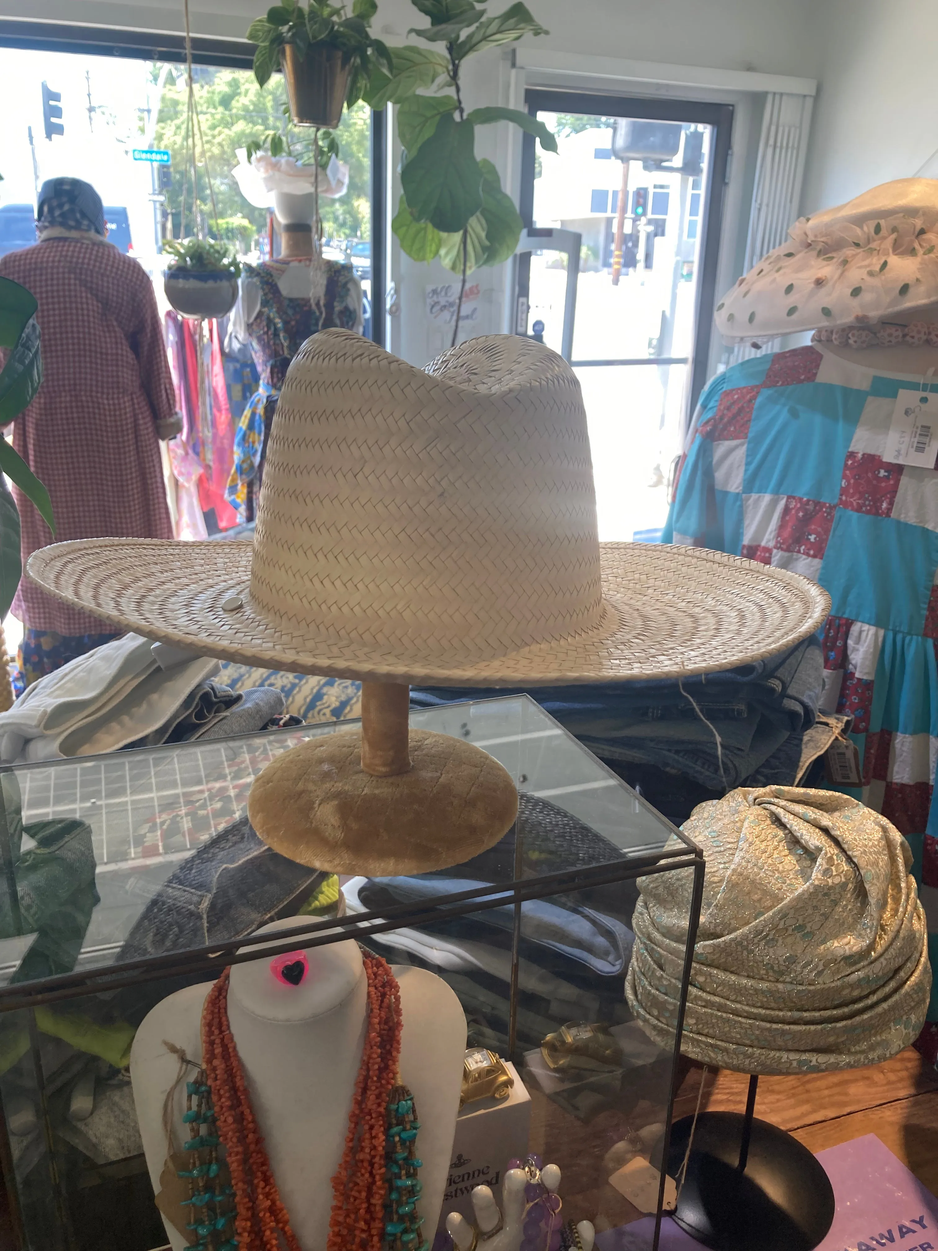 Vintage Woven Rattan Cowboy Hat