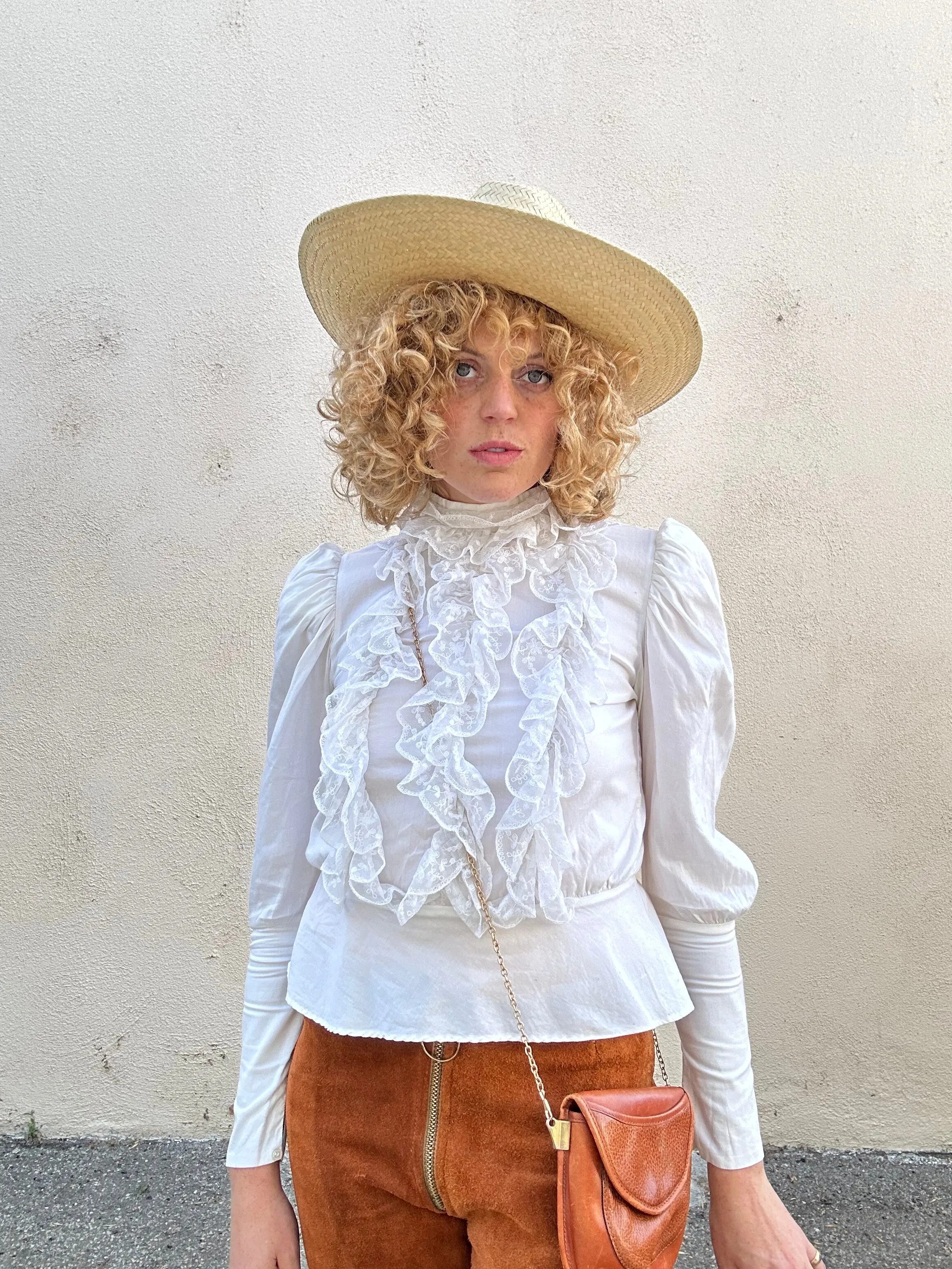 Vintage Woven Rattan Cowboy Hat