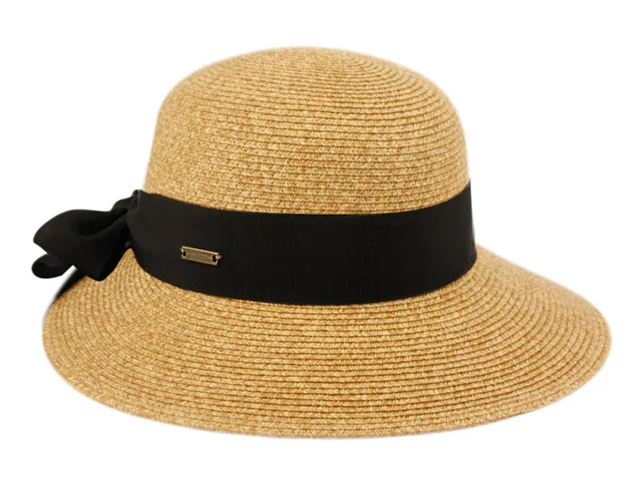 Women's Paper Straw Braid Cloche Hats with Sun Protection 2916
